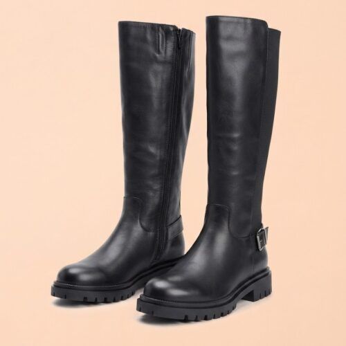 Botas Altas de Montar Planas con Elástico