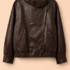 Ecopiel Chaqueta Ecopiel 'Oversize' con Cuello Alto y Bajo Elástico