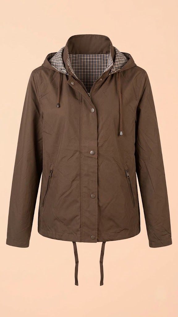 Parka Ligera Reversible con Ajuste en Bajo